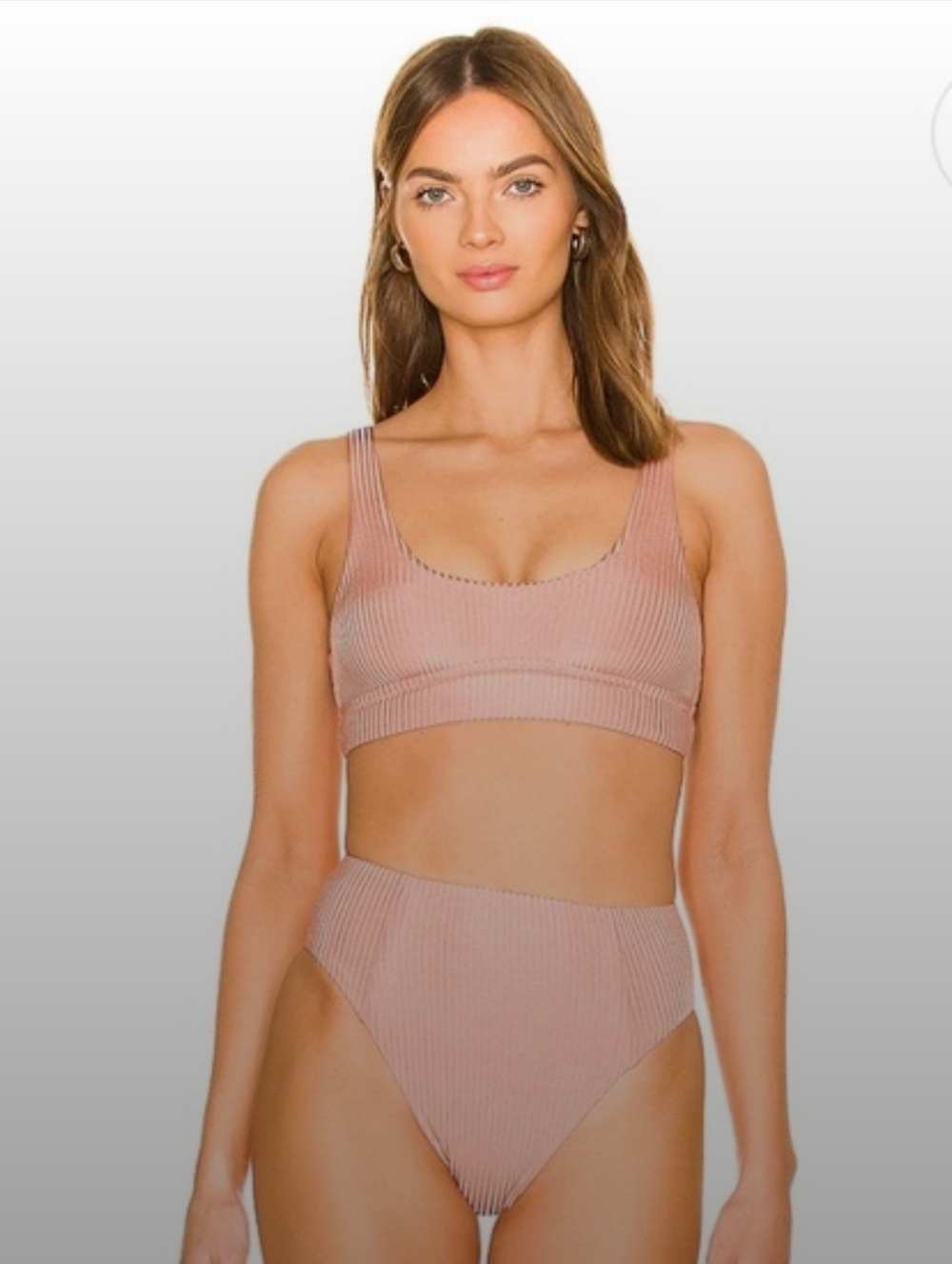 BNWT Vitamin A Sienna Pink Sands Shimmer Bikini set Size M Sustainable Luxury